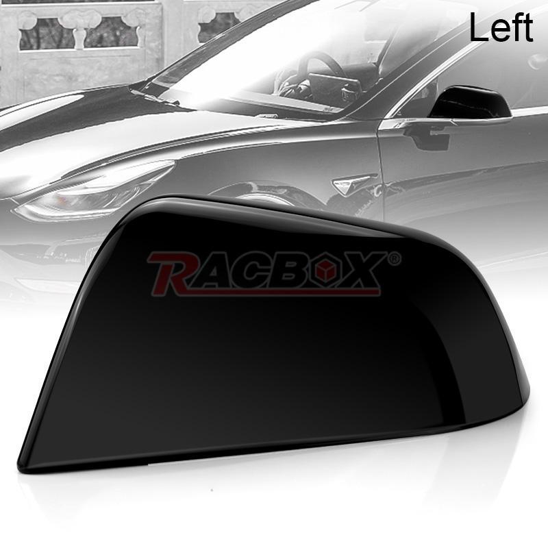 Left Side Mirror Cover Cap for Tesla Model 3 2017 2018 2019 2020 2021 2022 Black