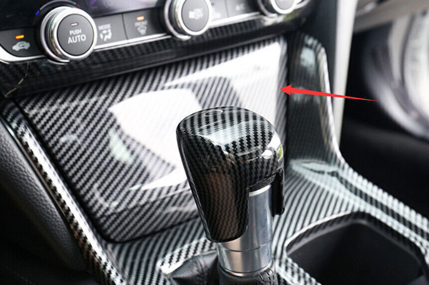 for Honda Accord 2018-2022 Carbon fiber Gear Shift Cigarette Lighter Panel Trim