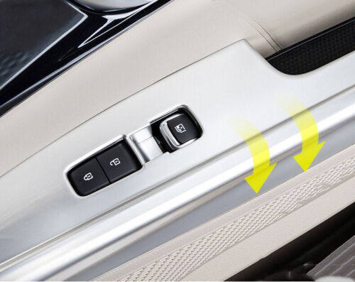 for Kia Carnival 2022-2023 Matte Silver Window Lift Switch Lock Panel Cover Trim