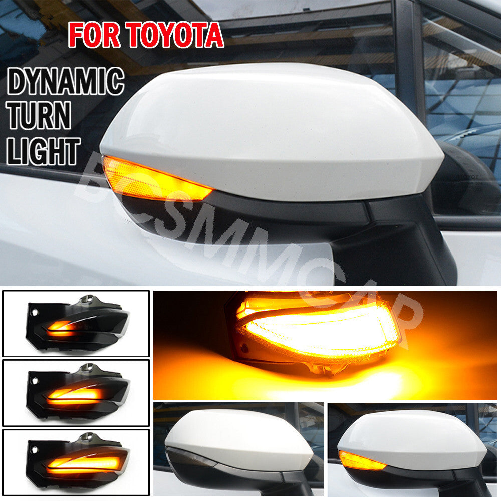 Fit for Toyota for Corolla 2019-2022 Amber LED Side Mirror Sequential Signal Lights