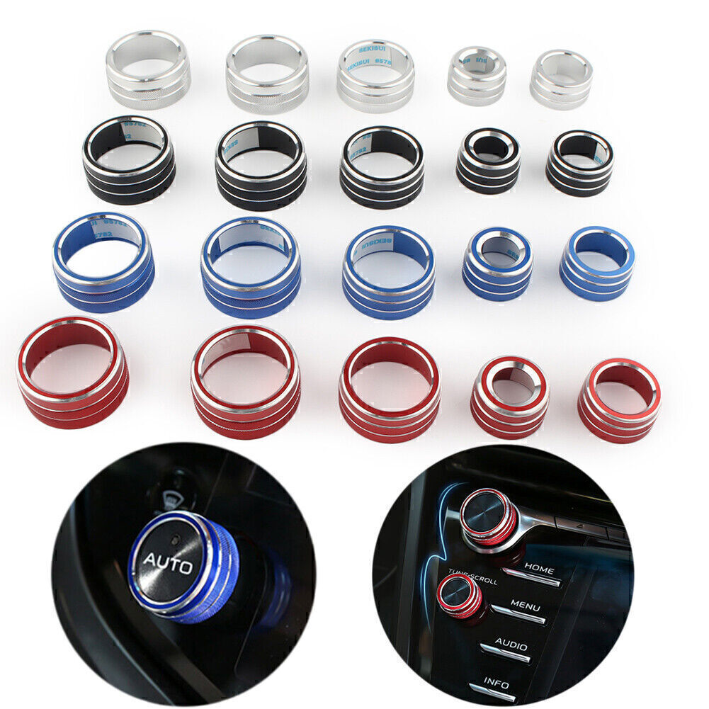 Air Conditioning Audio Buttons Switch Knob Covers for Toyota for Camry 2018 Black