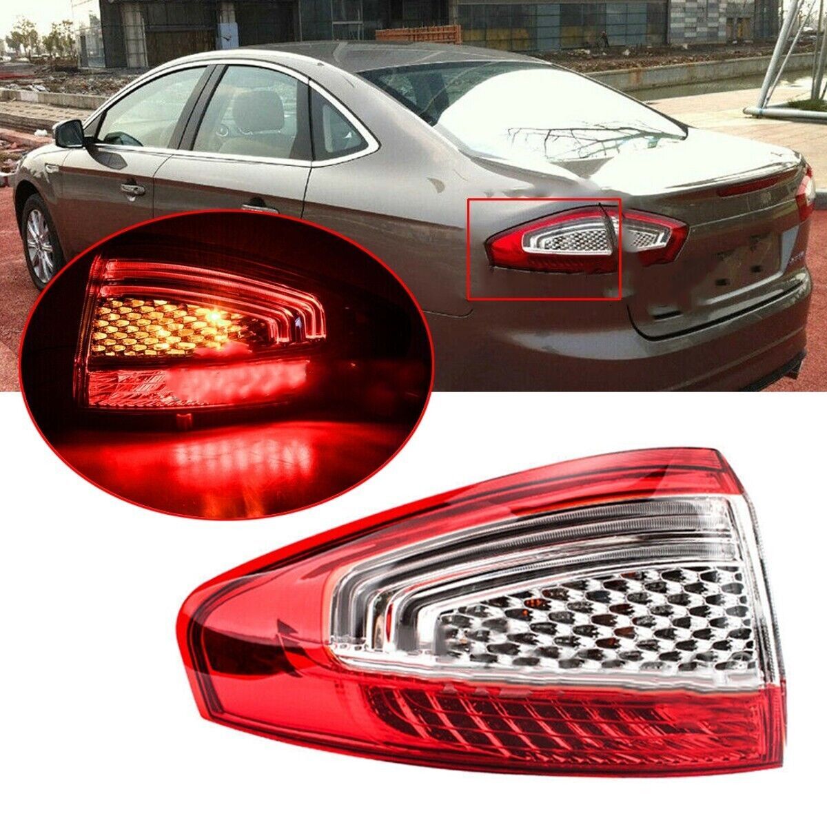 Left LED Rear Outer Tail Light Stop Lamp for Ford Mondeo MK4 Saloon 2011-2012