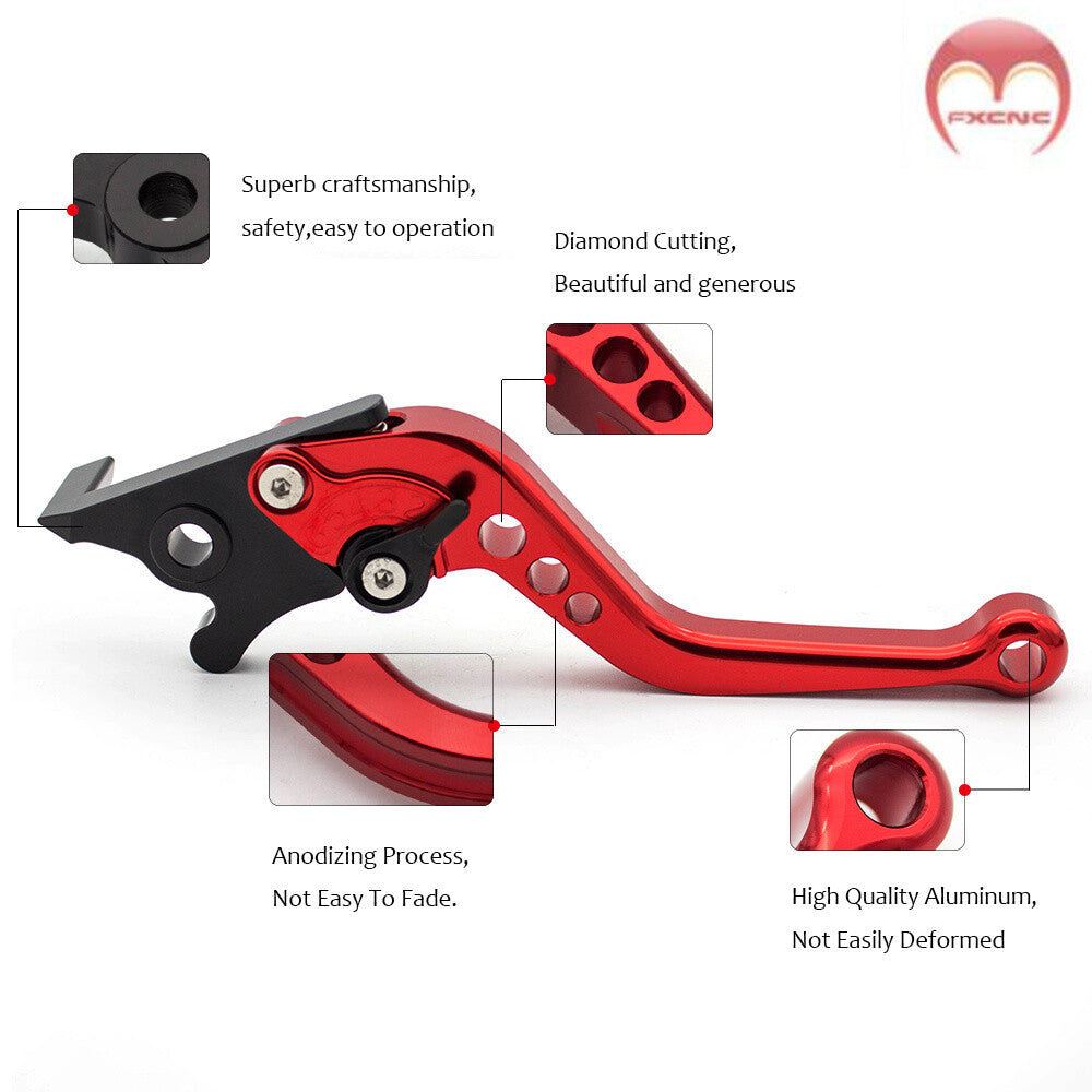 CNC red brake clutch lever for Ducati 1198/S/R 2009 - 2011 2010 Adjustable