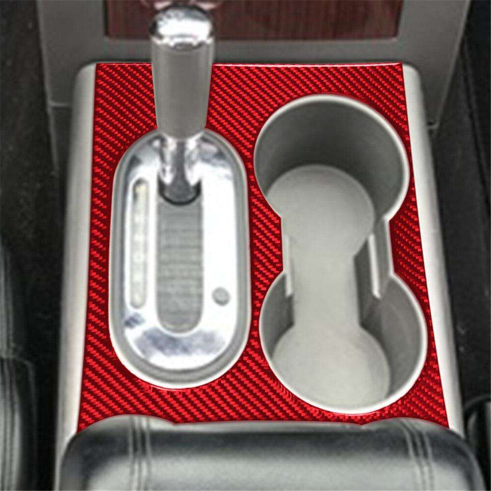 Red Carbon Fiber Interior Console Gear Shift Cover Trim for Ford F150 FX4 04-08