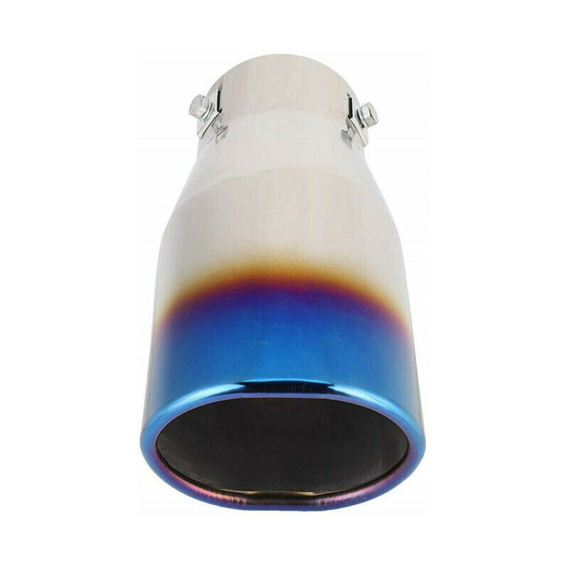 1x Car Exhaust Pipe Tip Muffler Steel Stainless Trim Tail Throat Liner Tube Blue