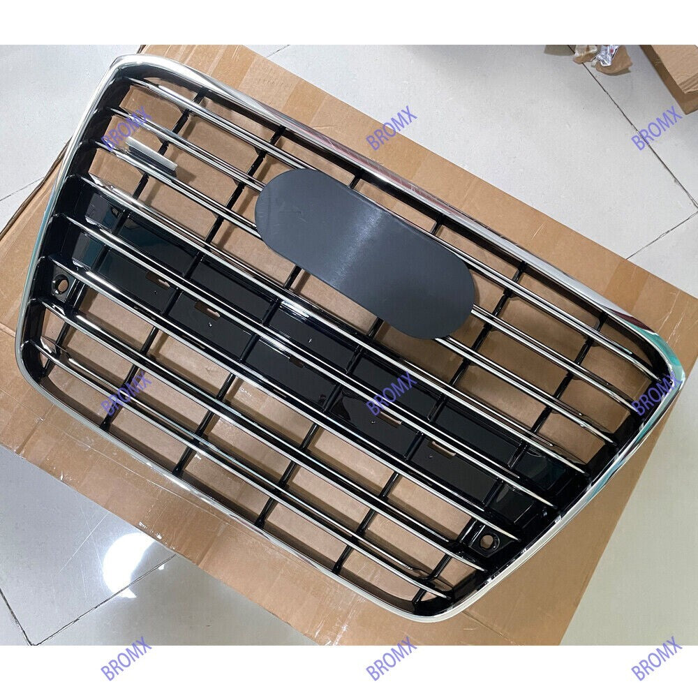 Front Bumper Grille Mesh Grill Fit for Audi A8D4 2010 2011 2012 2013 2014 Silver