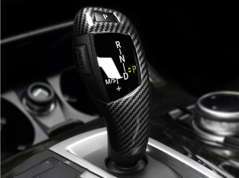Carbon Fiber Gear Shift Knob Shifter Lever Cover Trim 1P for BMW X3 F25 2011-17