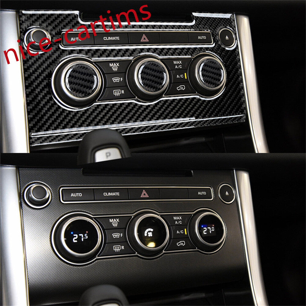 Carbon Fiber Central Air Condition Switch Cover For LR for Range Rover Sport 2014-17