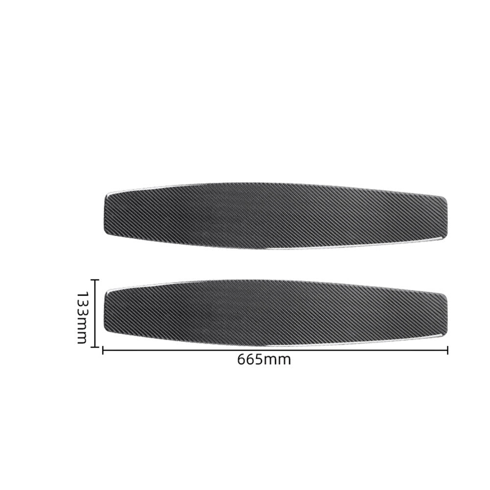 2 x carbon fiber front for seat rear panel trim for Porsche Taycan 2019-2022