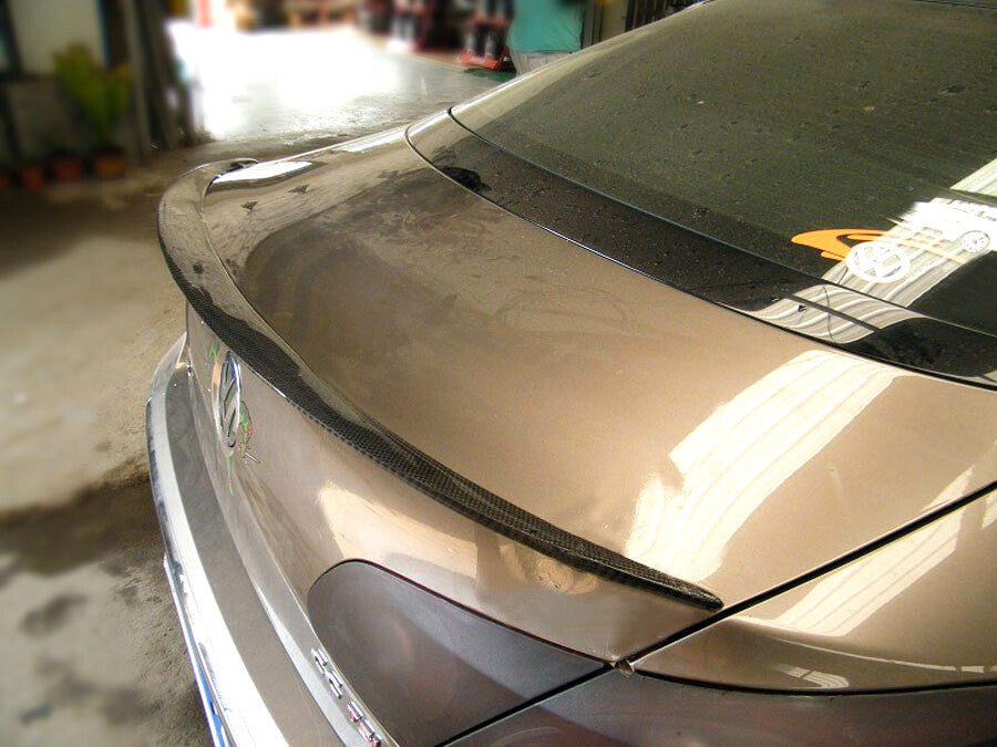 Carbon Fiber Rear Trunk Spoiler Boot Wing Lip Black for VW for Passat CC 2008-2016