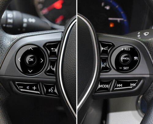 2019-2022 for Toyota for Corolla Gloss Black Steering Wheel Button Stickers Trim 12X