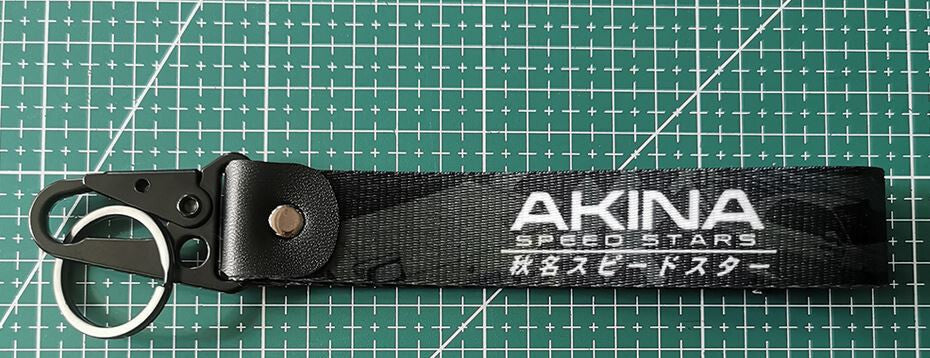 Car keychain/key ring with lanyard, car accessories for Akina, black, suitable for Nissan .
