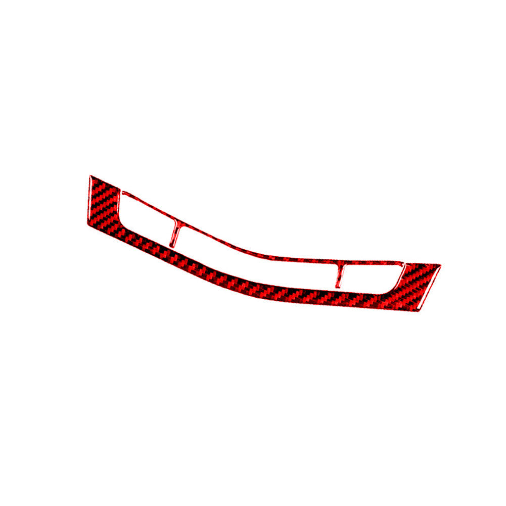 Red Carbon Fiber Center Control Button Trim Cover for Honda Accord Sedan 2003-07