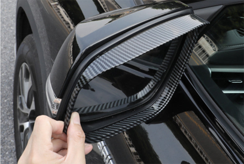 Carbon Fiber Rearview Mirror Rain Eyebrow Trim for Mitsubishi Outlander 2022-23