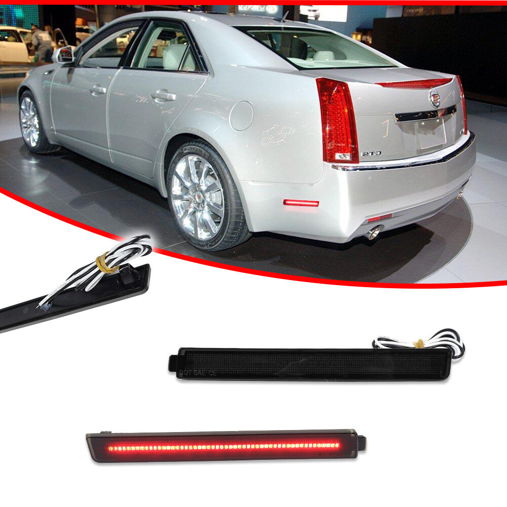 Applicable to 08-13 for Cadillac CTS CTS-V Smoked Red LED Rear Side Marker Lights