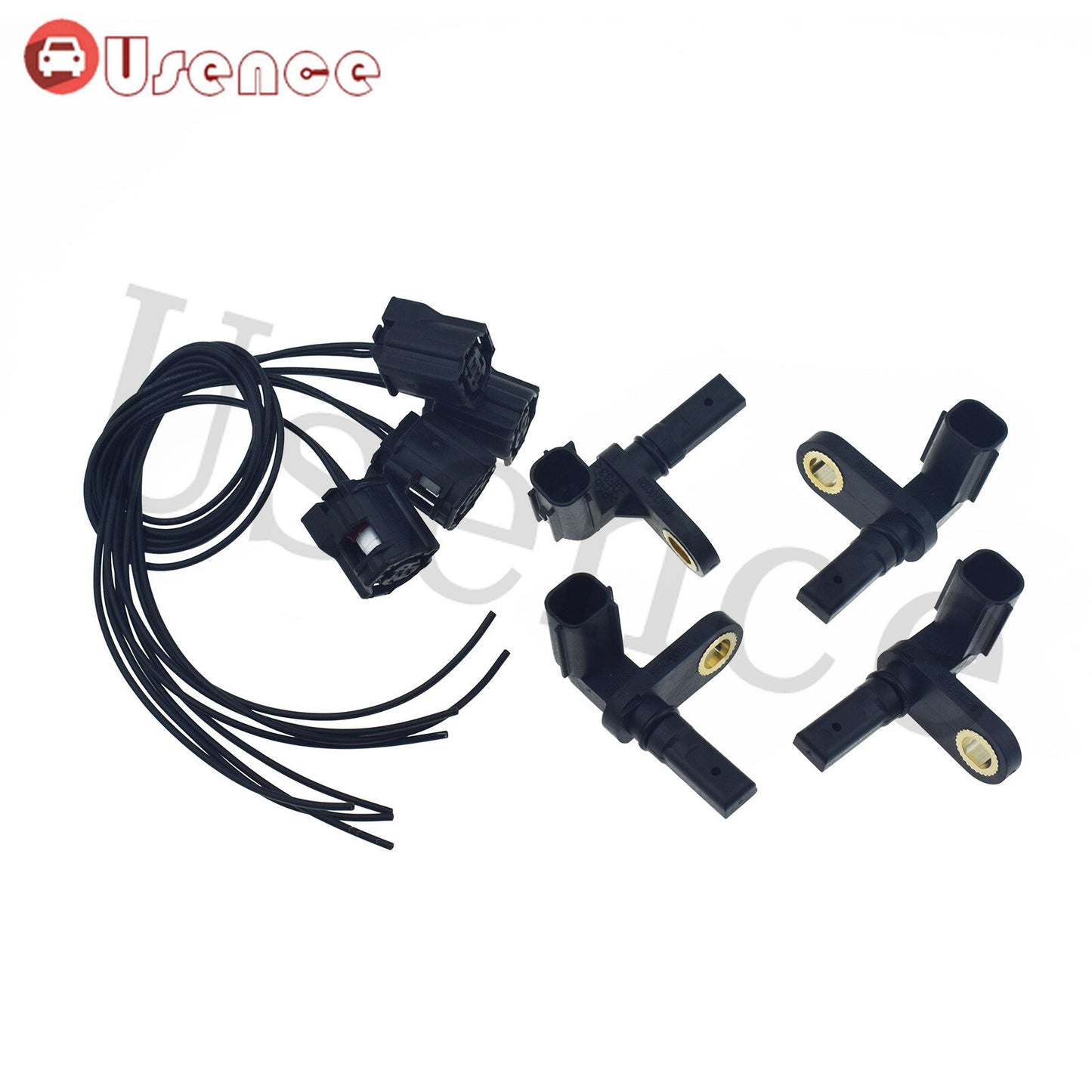 4Pcs ABS Wheel Speed Sensor 4Pcs Front Left Right Connector For Tundra 07-17