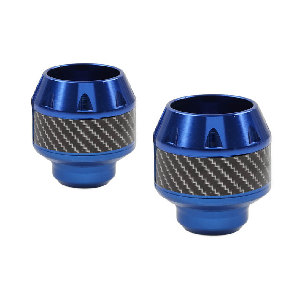 2x Motorcycle Front Fork Frame Sliders Crash Protection Engine Collision Blue
