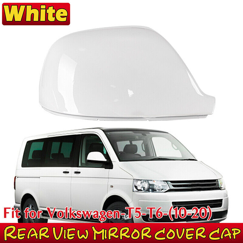 for VW Transporter T5T5.1T6 Wing Mirror Cover Caps Right Passenger Side White Bu