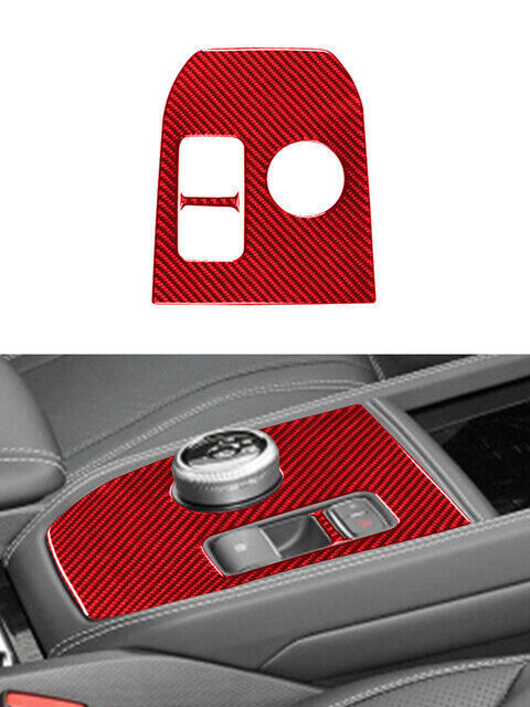 16Pcs Red Carbon Fiber Full Interior Set Cover for Ford for Mustang Mach-E 2021-2022
