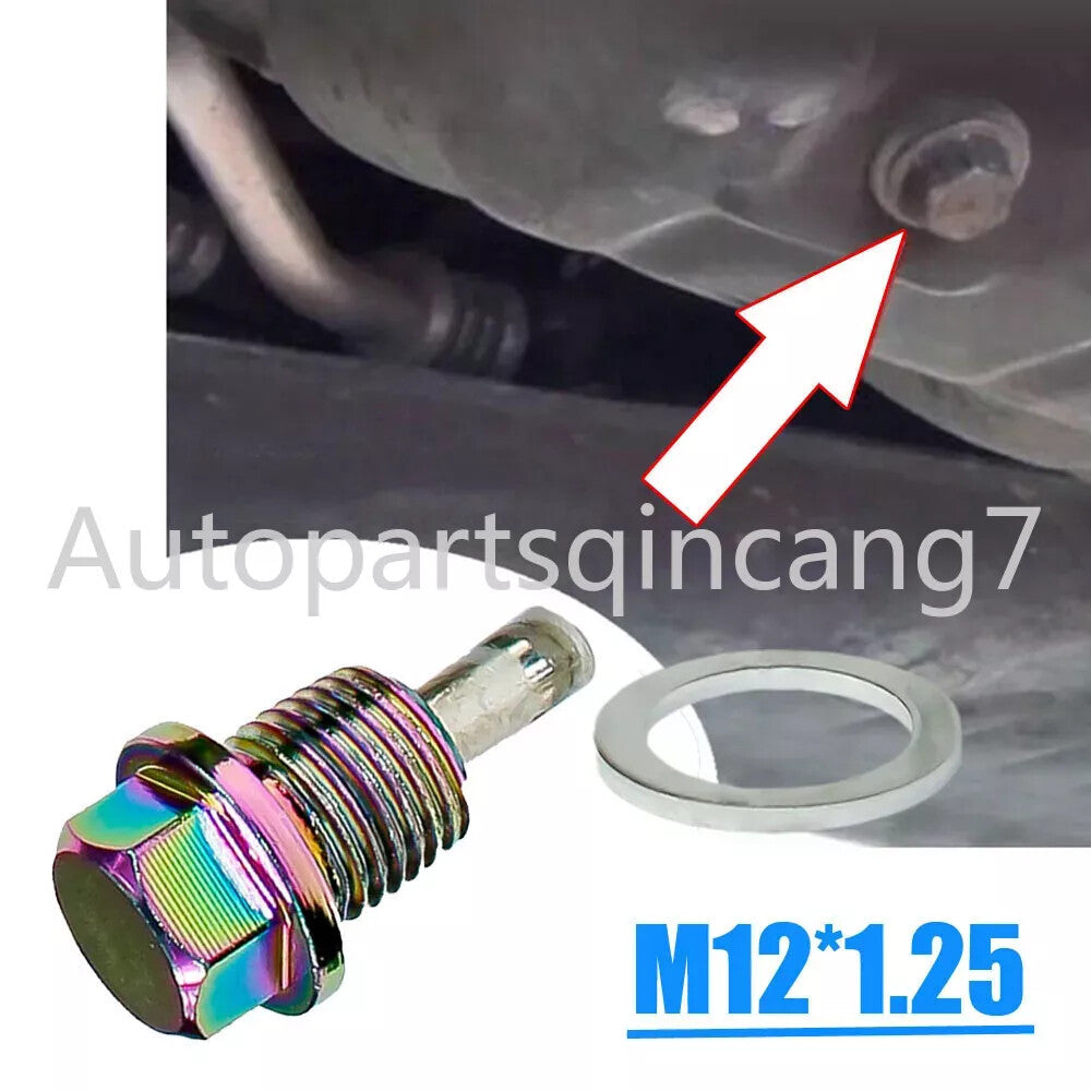 M12x1.25 Auto Car Engine Magnetic Oil Drain Plug Screw Nut Bolt Sump Nut