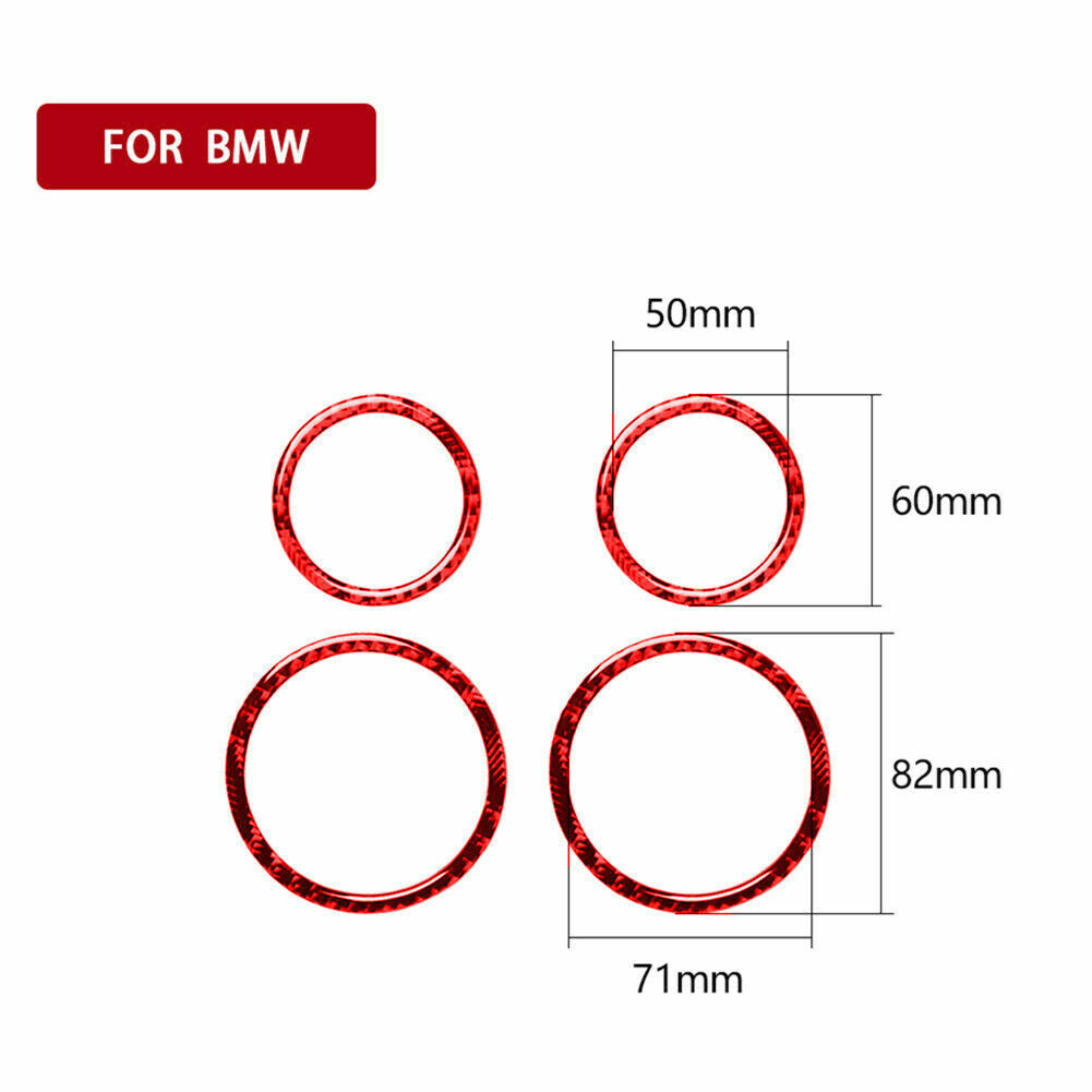 Red carbon fiber door speaker stickers are suitable for BMW 3 Series E46 1998-05