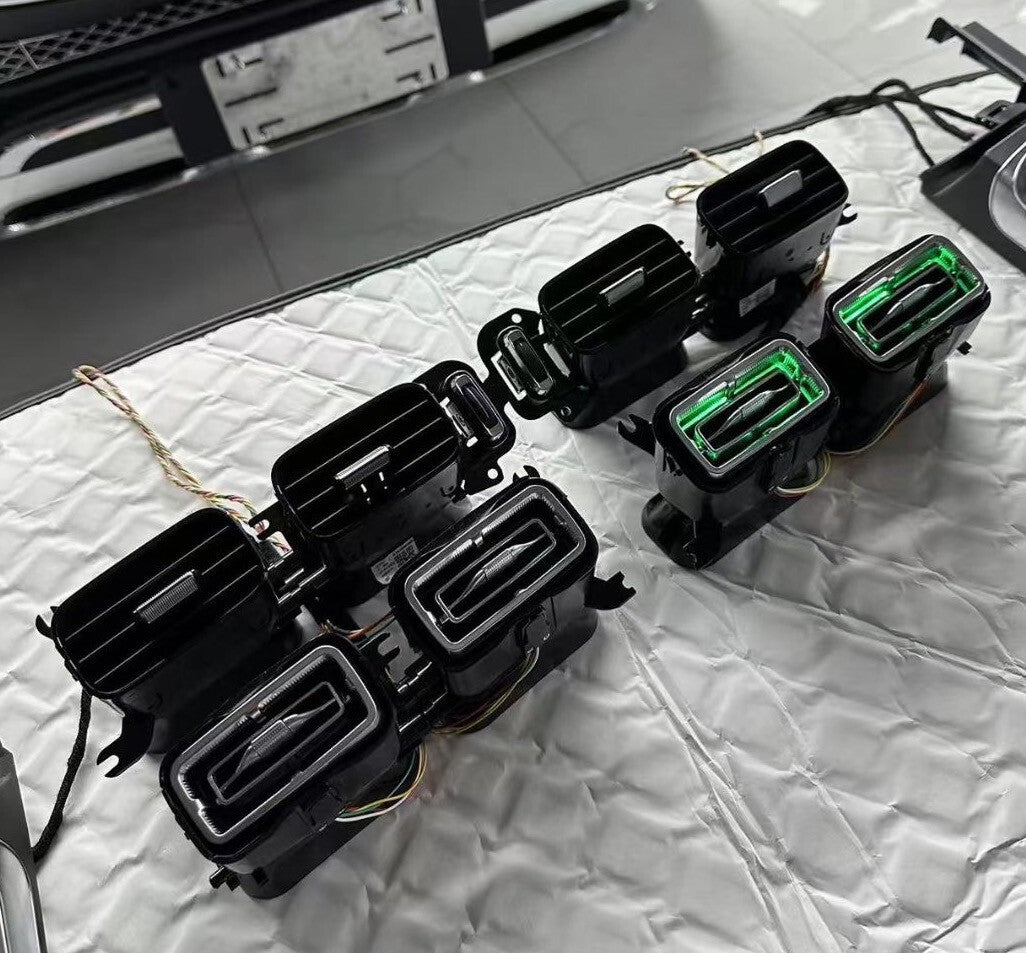 4x 64 color led Illuminated Turbo air ac vent purifier for MERCEDES W167 GLE GLS