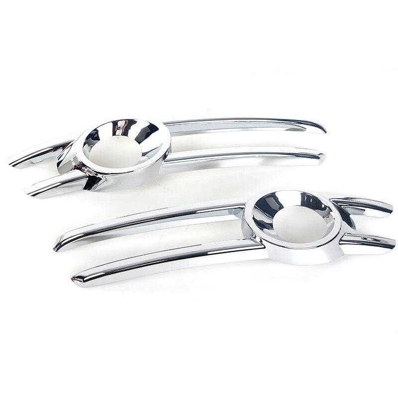 A pair of chrome front fog light bezel cover trims are available for the for Audi Q3 2013-2015.