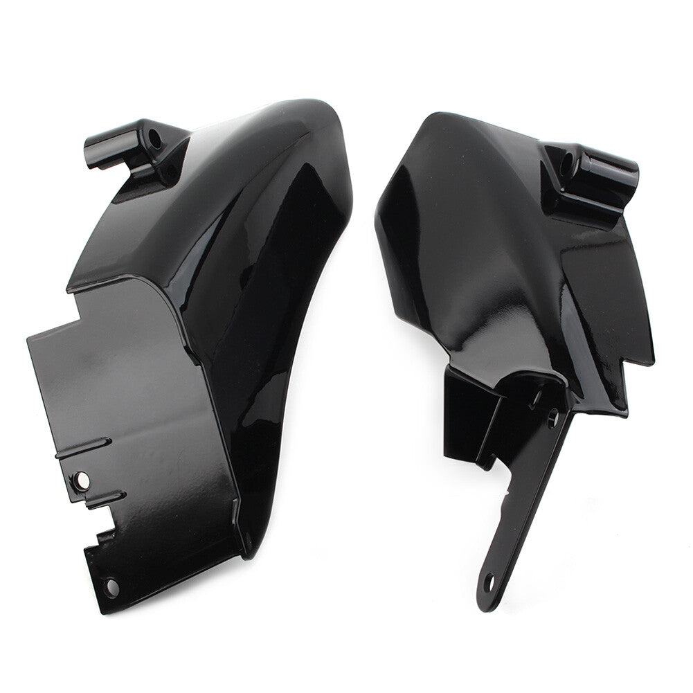 Mid Frame Air Deflector Trim Heat Shield Cover Kit Black for Harley Dyna 06-17