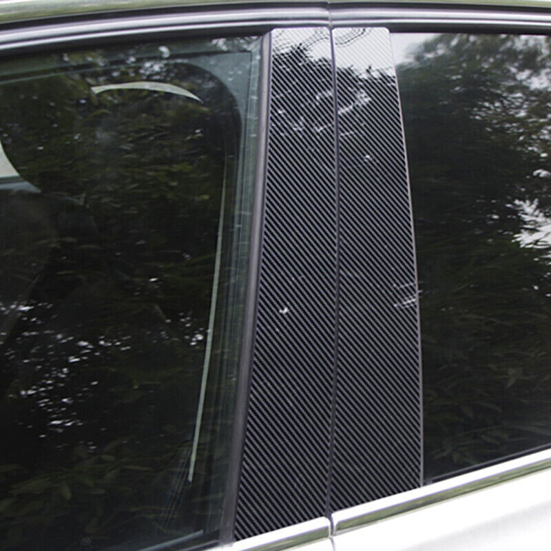 for Audi A4 2017-22 Carbon Fiber Pillar Posts Door Window Molding Strip Trim 10P