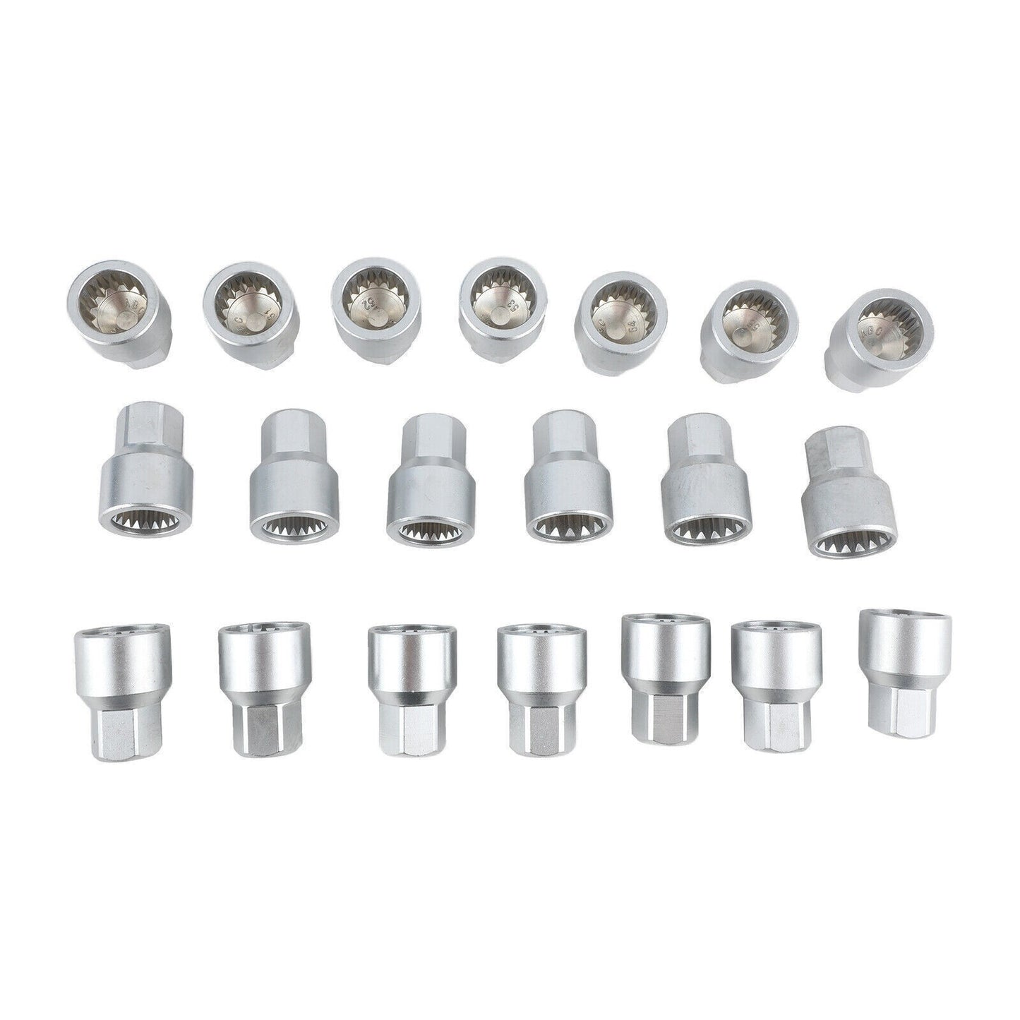 Locking Wheel Nut Key Screws Socket set Anti-Theft Removal Tool for Porsche 20pc