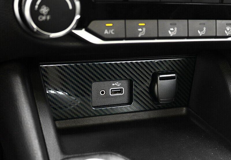for Nissan Sentra 20-22 Steel Carbon Fiber Middle Console Cigarette Lighter Trim