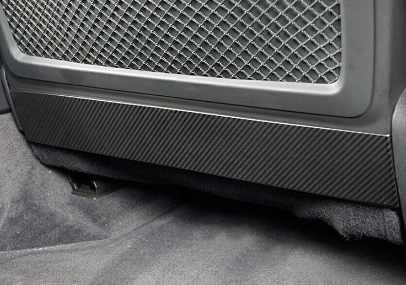 for Seat Behind Net Bag Frame Cover Trim for Audi A6 A7 2019-2024 Carbon Fiber Steel