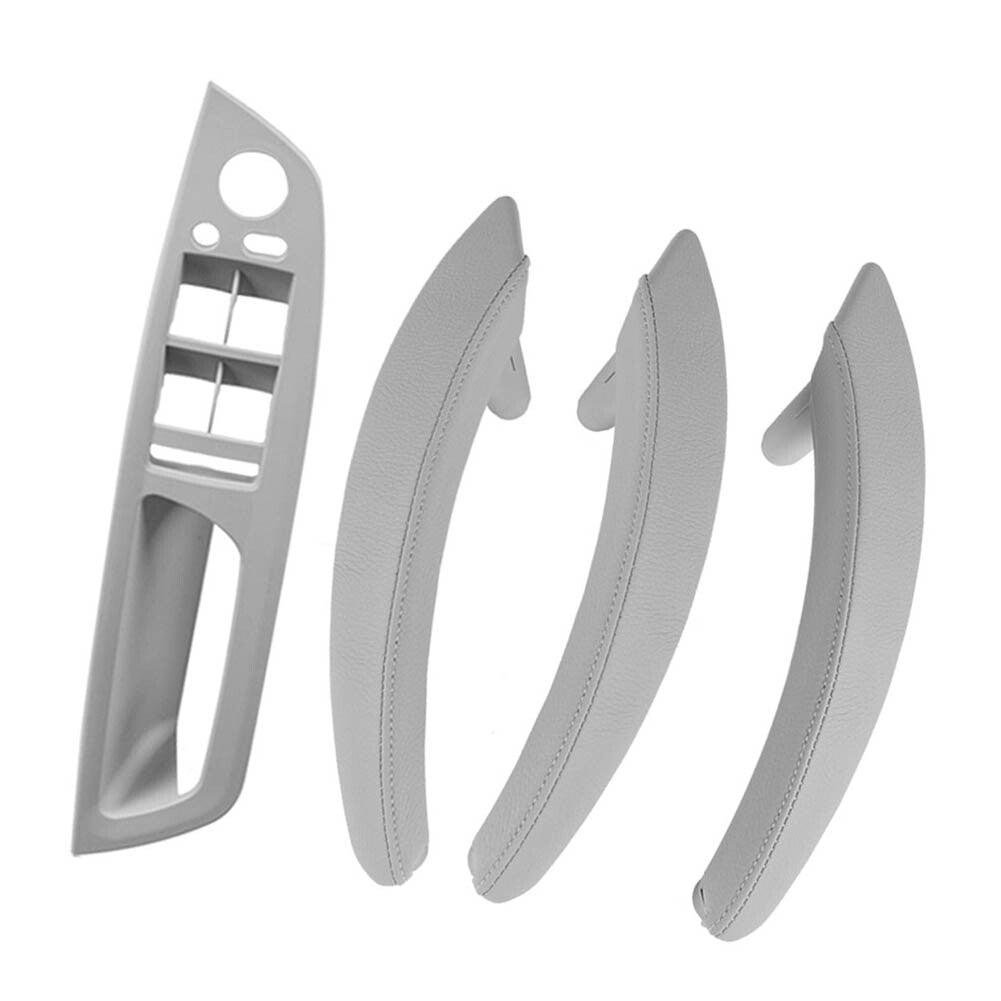 7x Leather Inner Interior Door Pull Handle Trim FITS for BMW X5 E70 X6 E71 E72 LHD