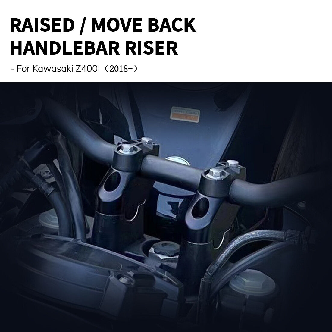 for Kawasaki Z400 Z 400 2018 Motorcycle Handlebar Riser Heightening Clamp Mount