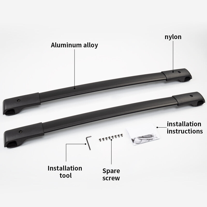2013-2017 Roof Rail Cross Bars for Subaru Crosstrek Roof Railing Aluminium Black