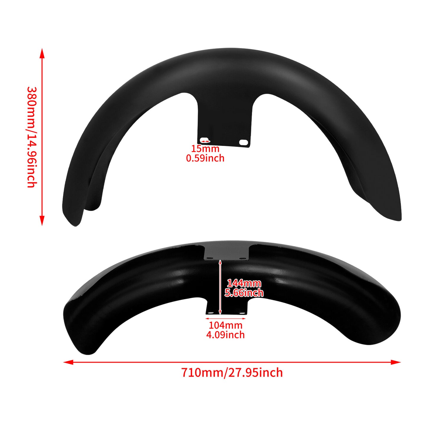 Matt Black 120/ 19Wrap Front Fender for Harley Touring Road Electra Glide 96-23