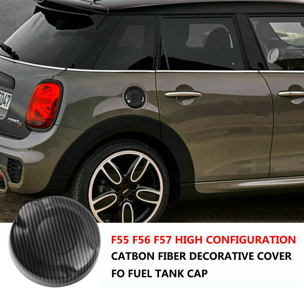 for Mini Cooper S F56 Hatchback 2.0L Carbon Fiber Gas Tank Fuel Cap Cover Trim