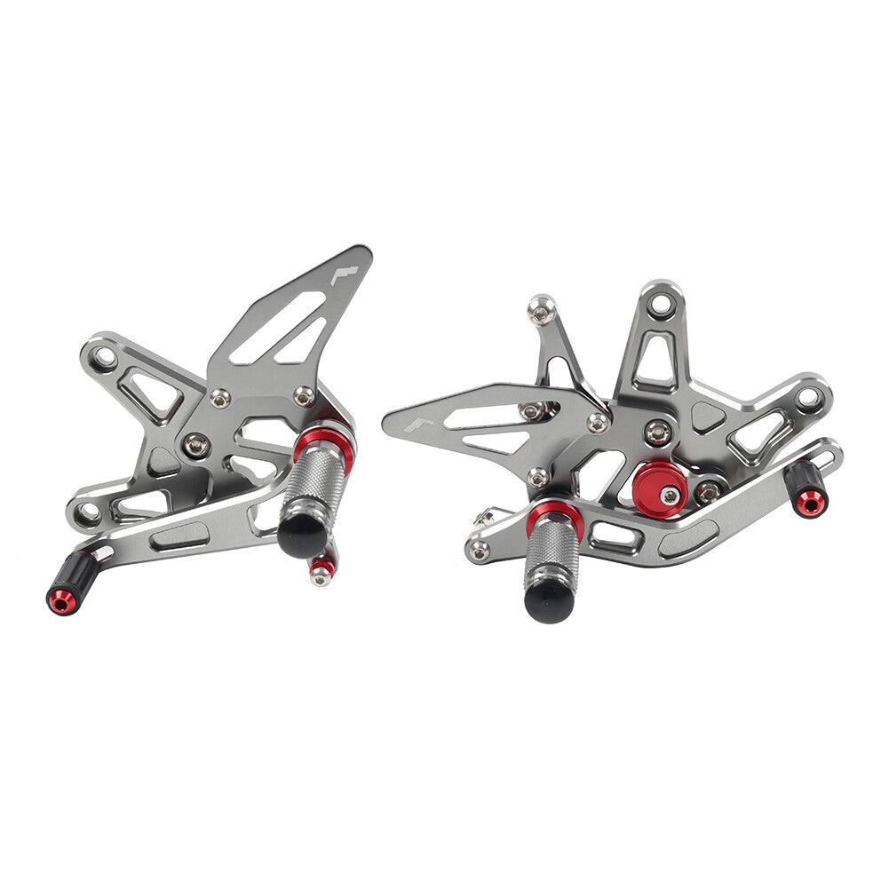Motorcycle Foot Peg Rearsets Pedal Adjustable Footrests for Kawasaki ZX-6R 22-24