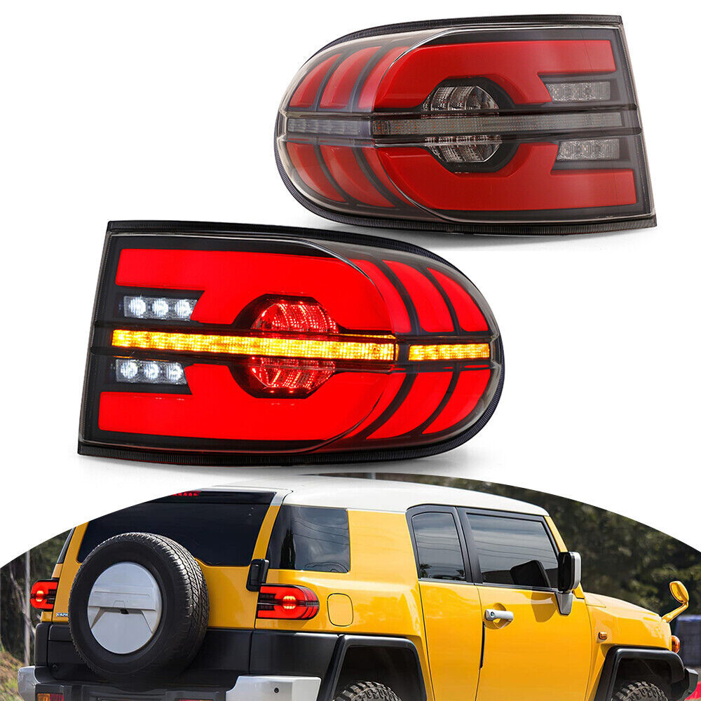 A pair of LED taillights and brake lights for Toyota FJ Cruiser 2006-2020.