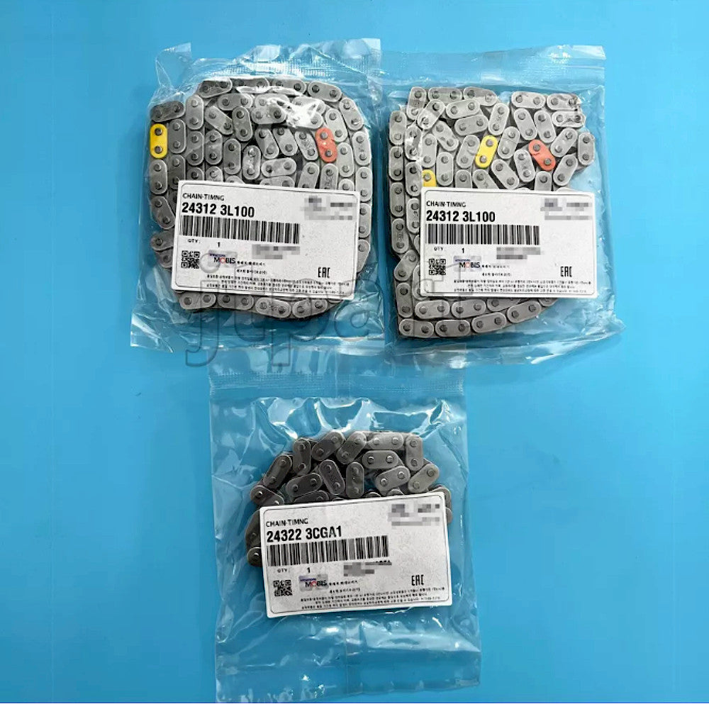 new 16-piece timing chain kit for Santa Fe Sorento Azera for Genesis 3.3L and 3.8L engines.