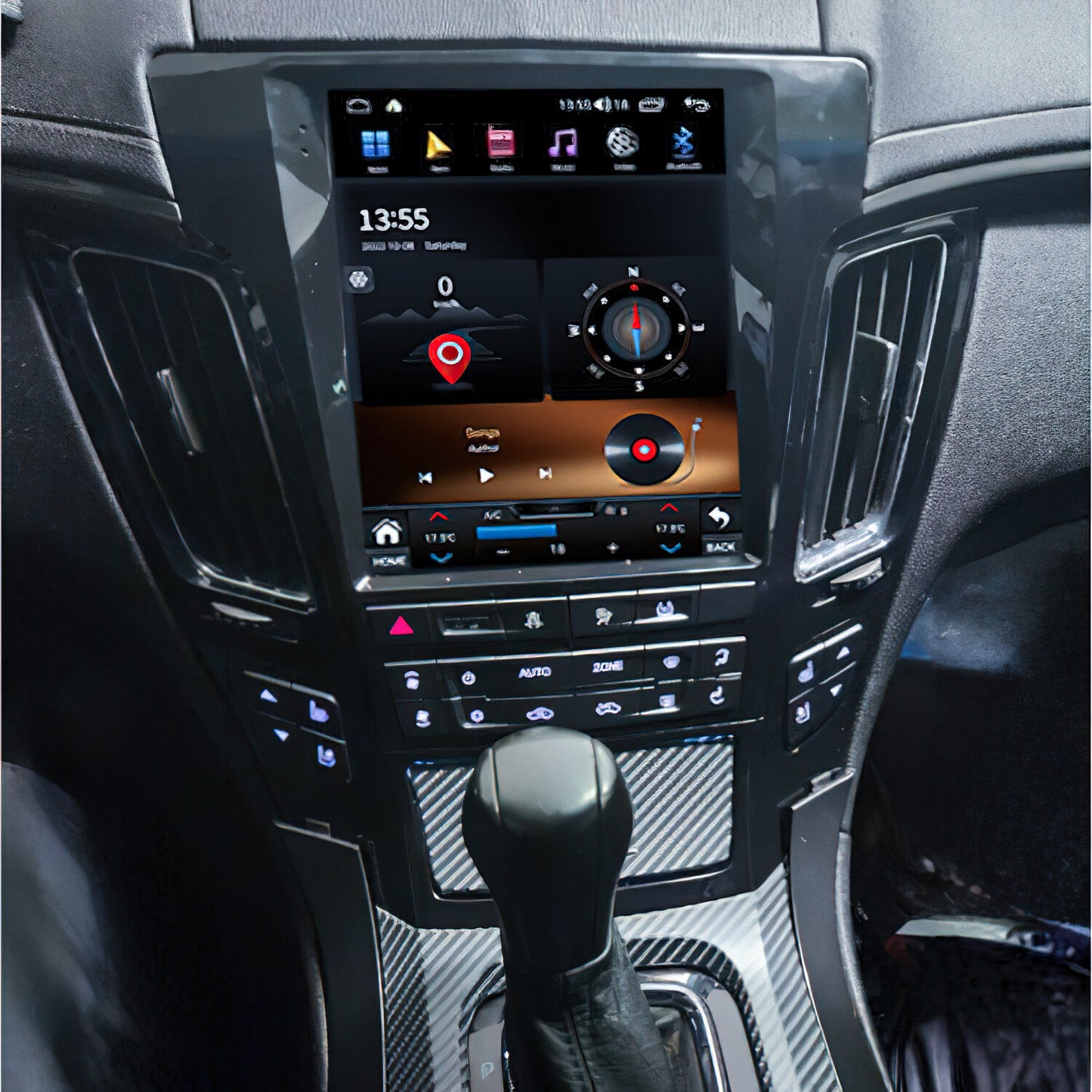 CarPlay GPS NAVI WIFI Android 11 Car Radio for Tesla Style Screen Fits for Cadillac