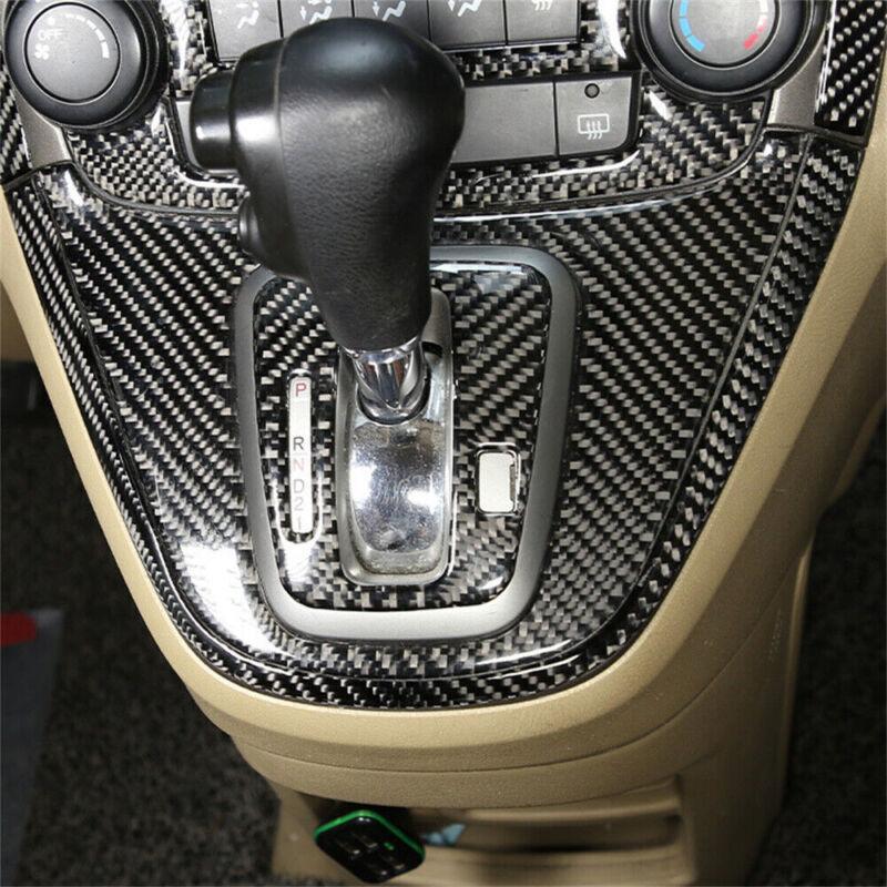 Car for Honda CRV 2007-2011 Carbon Fiber Interior Gear Shift Outer Frame Trim