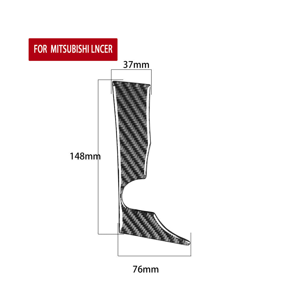 Carbon fiber information push button switch panel protective cover suitable for Mitsubishi Lancer 2008 - 2015