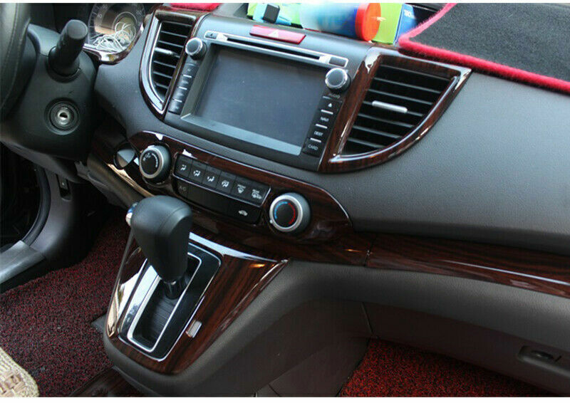 for Honda CRV CR-V 2012-2016 Peach Wood Grain ABS Console Gear Shift Panel Cover