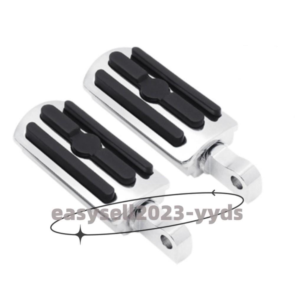 10mm Male Mount Foot Pegs Footrest Pedals for Harley Touring Street Glide Dyna