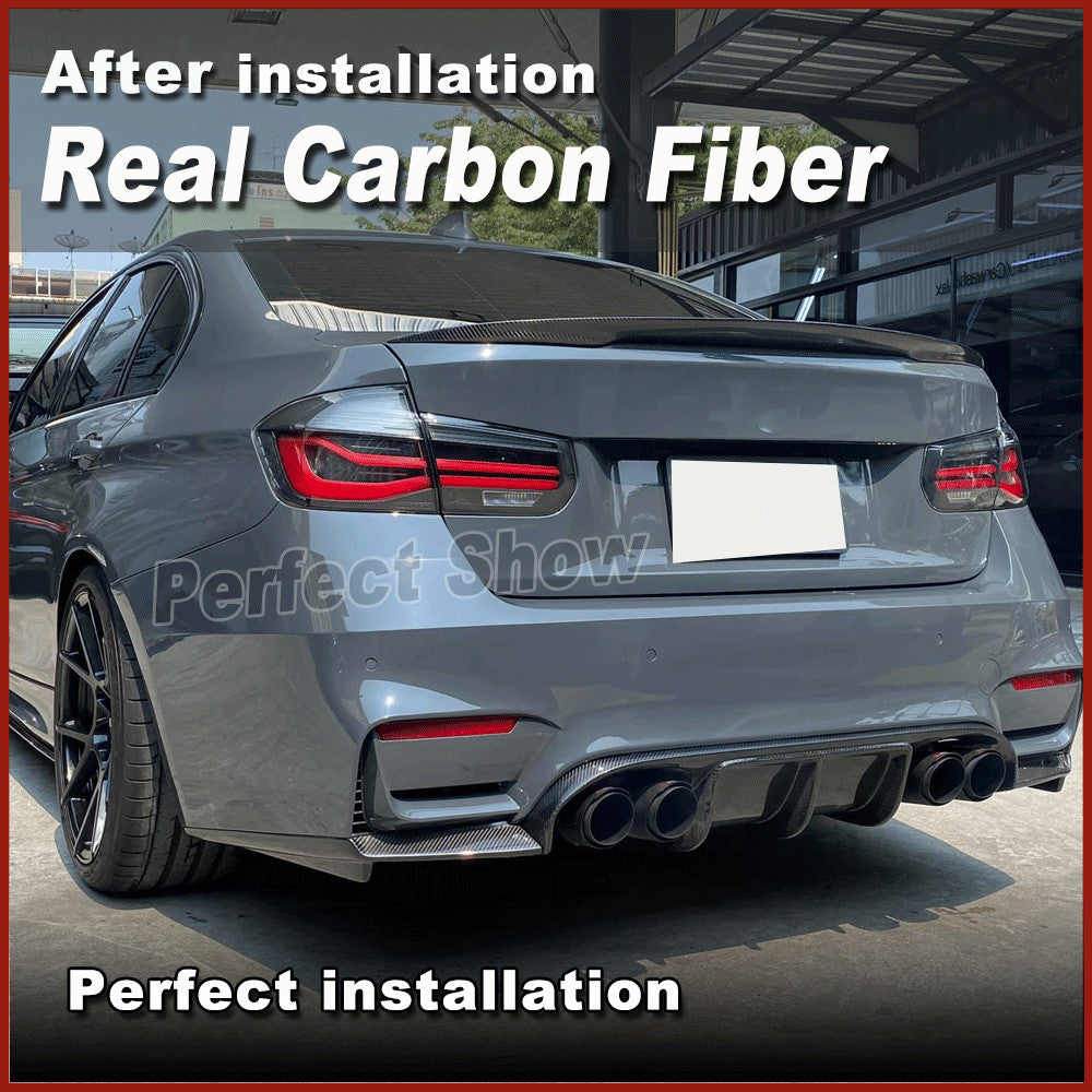 for BMW 3Series F30 M3 F80 2012-17 Carbon Fiber Rear Trunk Boot Lip Wing Spoiler