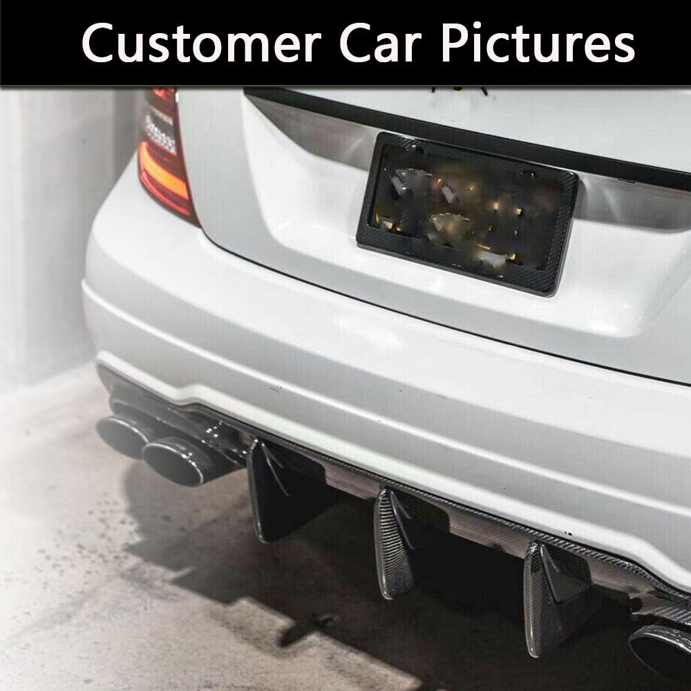 Carbon Fiber Rear Bumper Diffuser Lip for Benz W204 Sport C63 AMG 2012-2015