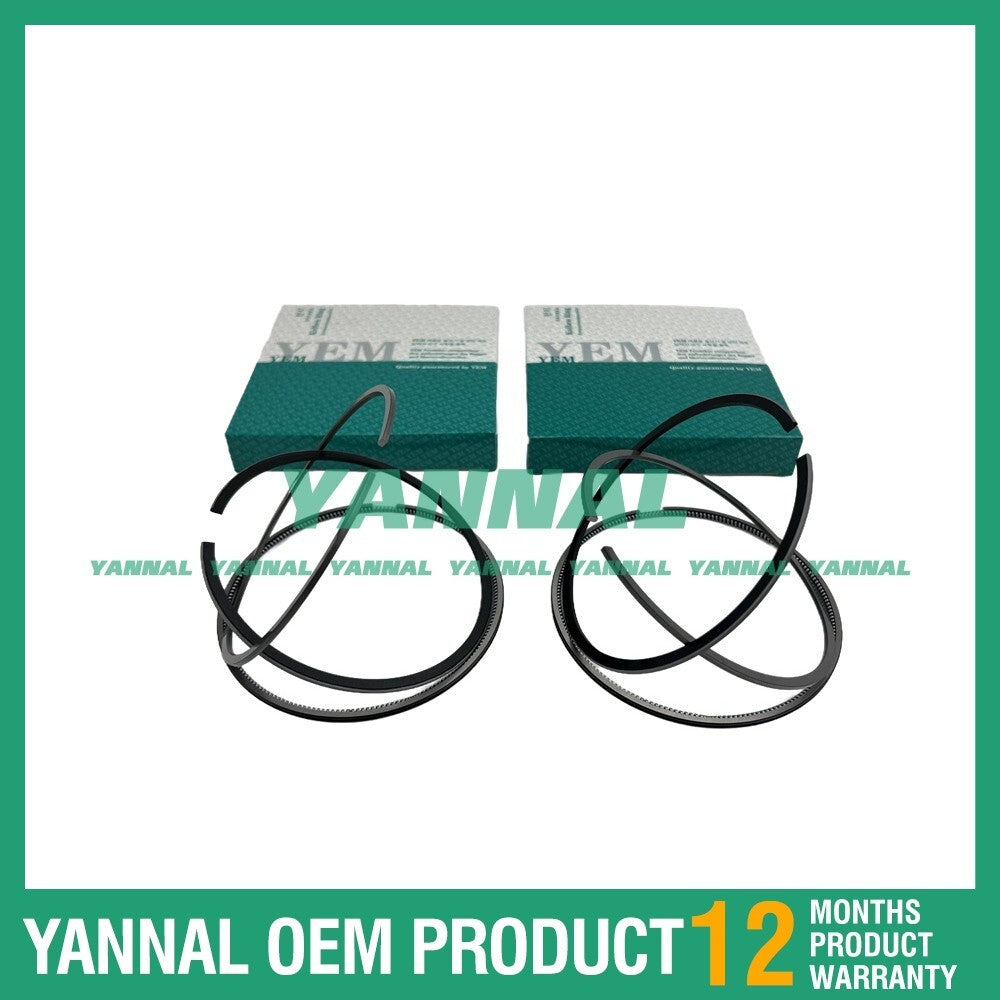 2 new Z650 Piston Ring Kits (STD) for Kubota Excavator Diesel Engines