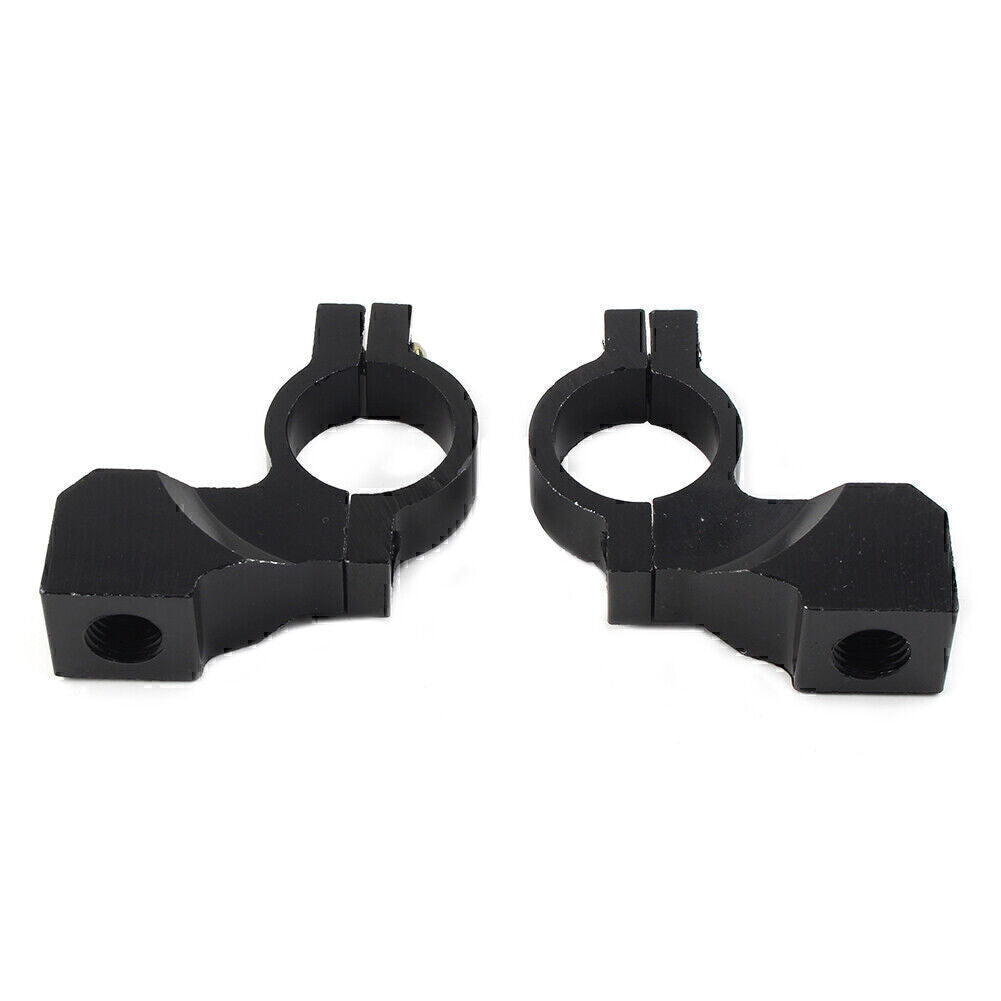 7/8 Motorcycle Bike Handlebar Rearview Mirror Mount Bracket Clamp Black