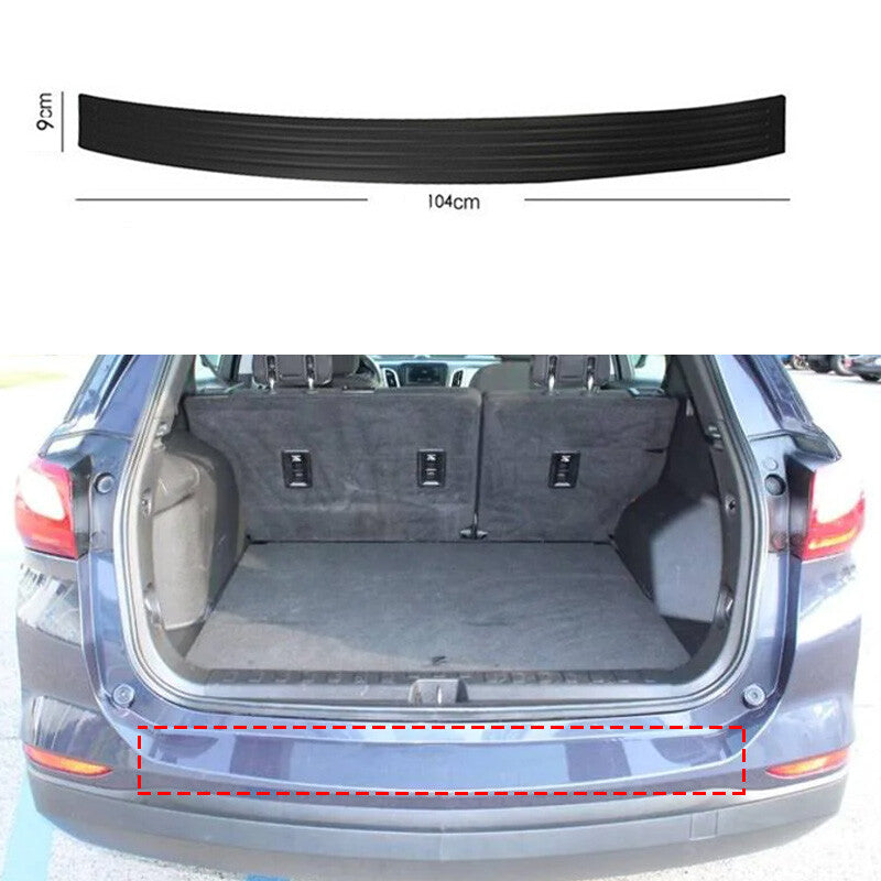 Black Rubber Rear Bumper Sill Plate Protector 1pcs for Chevrolet Equinox 18-2022